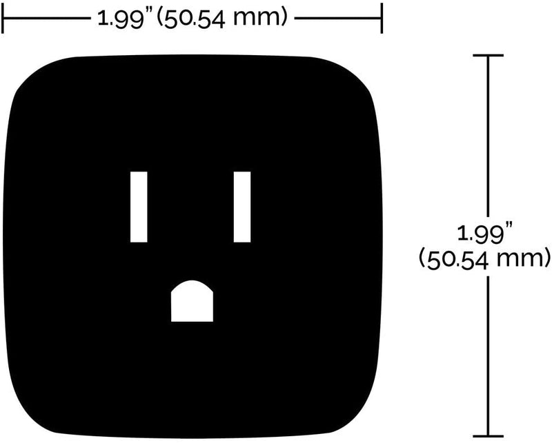 Starfish 10A Mini-Square Wi-Fi On-Off Smart Outlet, 2-Pack